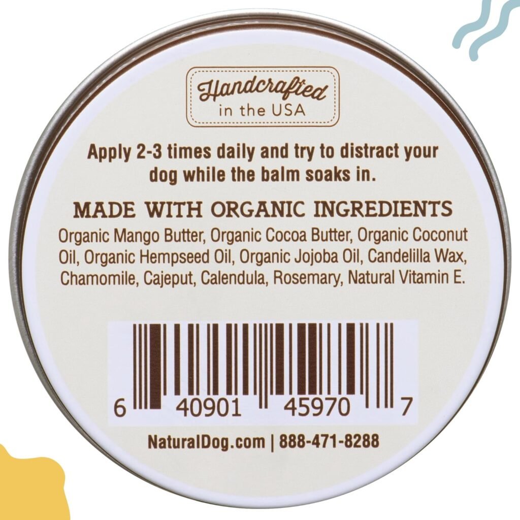 Natural Dog Company Paw Soother Balm for Dogs 0.15 oz Stick, Organic Soothing  Moisturizing Relief for Dry, Cracked Paws, Winter Healing Relief, Gentle  Lick-Safe